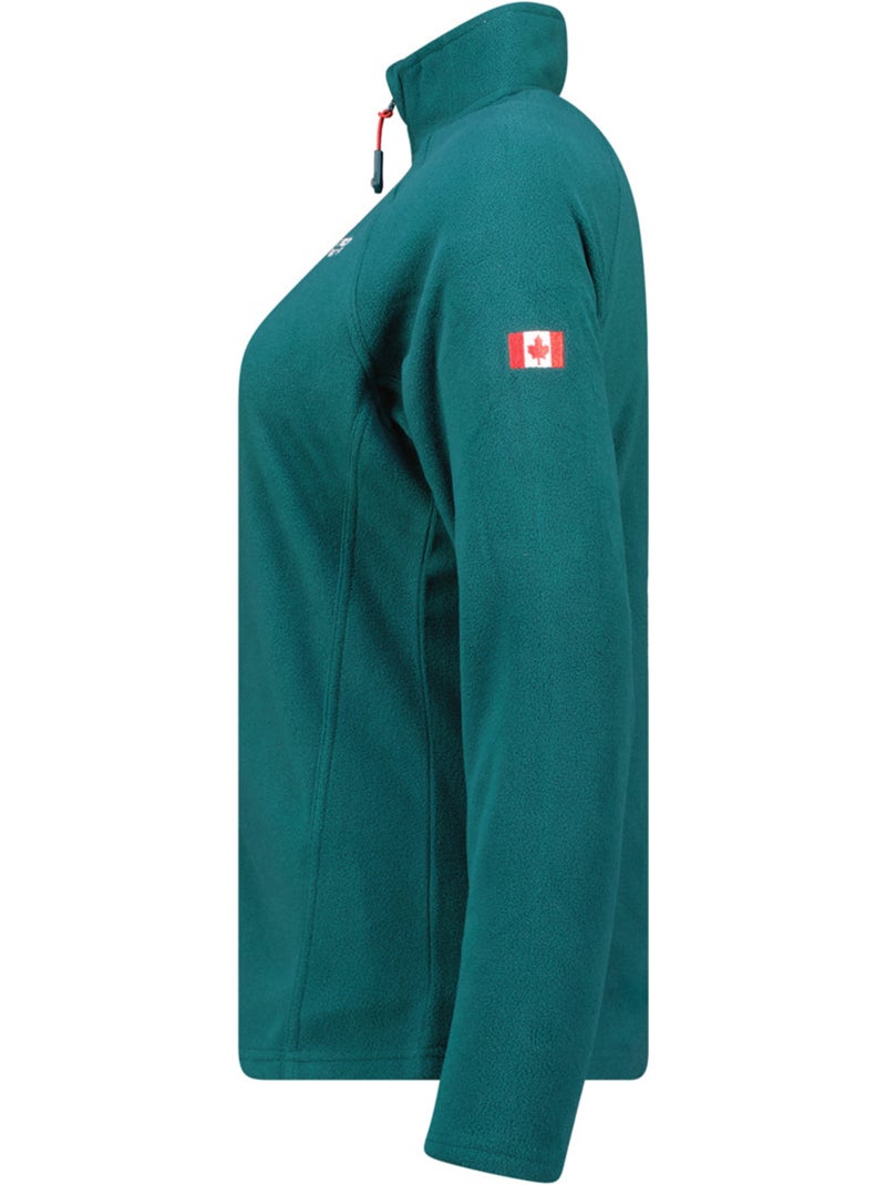 Chaqueta polar con cremallera y cuello alto tugeak – canadian peak Verde oscuro - Kiabi