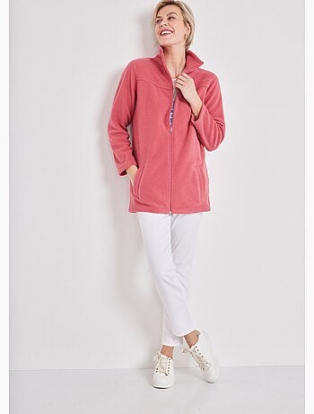 Chaqueta polar con cremallera y mangas largas. - afibel