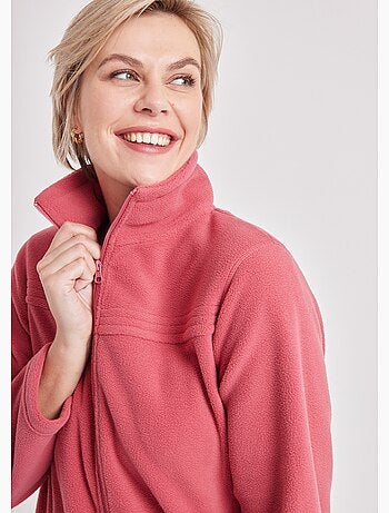 Chaqueta polar con cremallera y mangas largas. - afibel