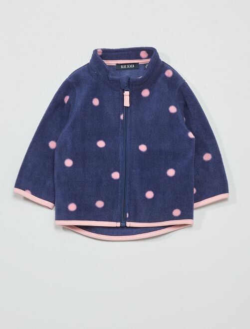 Chaqueta polar con motivo de lunares - Kiabi