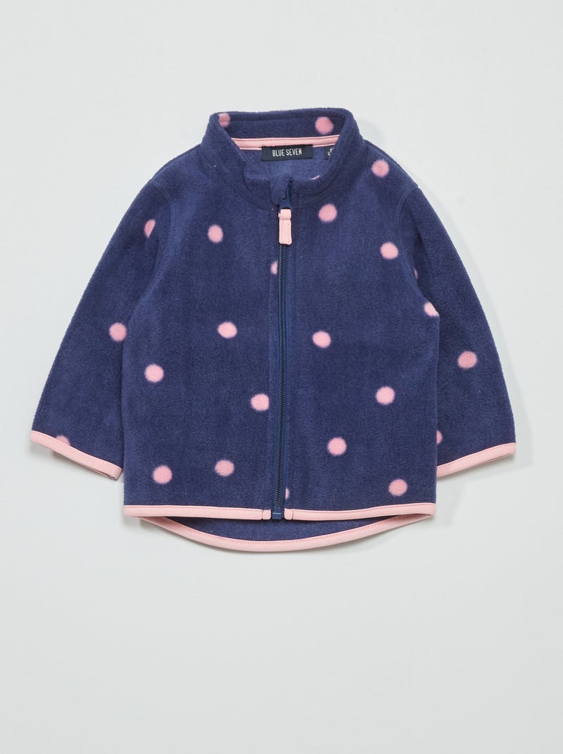 Chaqueta polar con motivo de lunares AZUL - Kiabi
