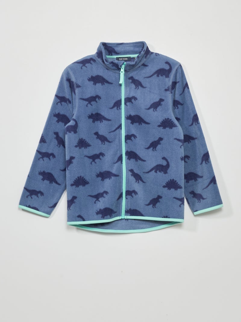 Chaqueta polar 'dinosaurio' azul - Kiabi