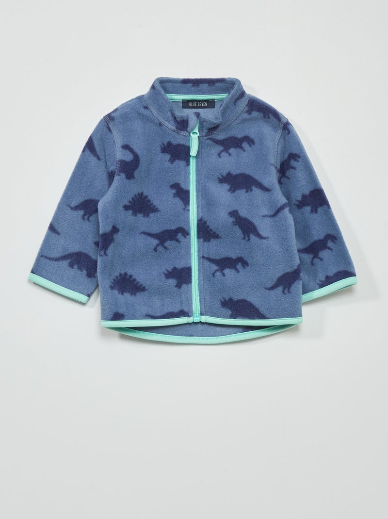 Chaqueta polar 'dinosaurios' azul - Kiabi