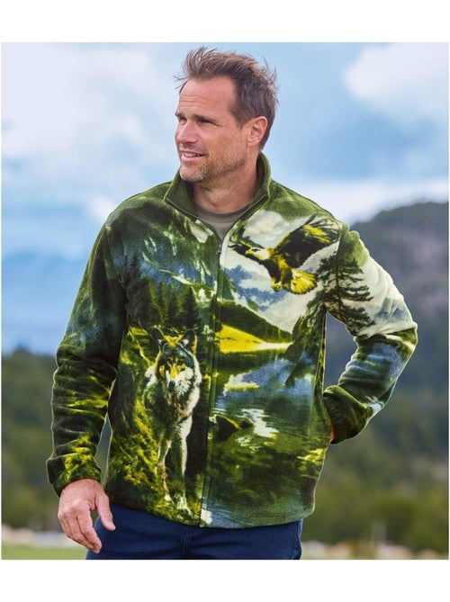 Chaqueta polar estampada con cremallera y cuello alto rocheuses - Kiabi Chaqueta polar estampada con cremallera y cuello alto rocheuses - Kiabi