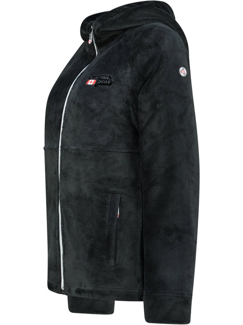 Chaqueta polar fina con capucha ulotteak – canadian peak Negro - Kiabi
