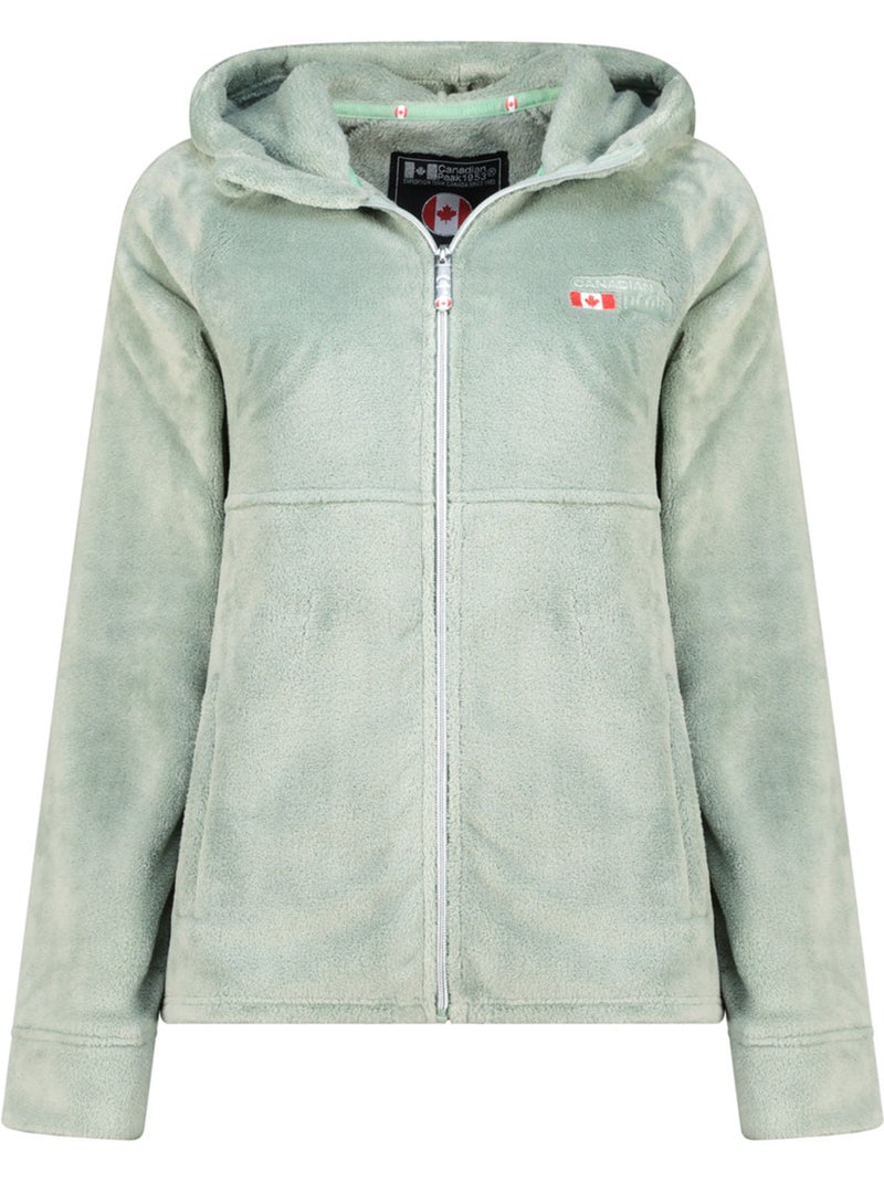 Chaqueta polar fina con capucha ulotteak – canadian peak Verde pastel - Kiabi