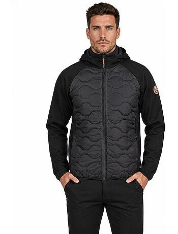 Chaqueta polar gruesa bimaterial con capucha tenessoeak – canadian peak