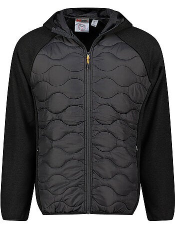 Chaqueta polar gruesa bimaterial con capucha tenessoeak – canadian peak