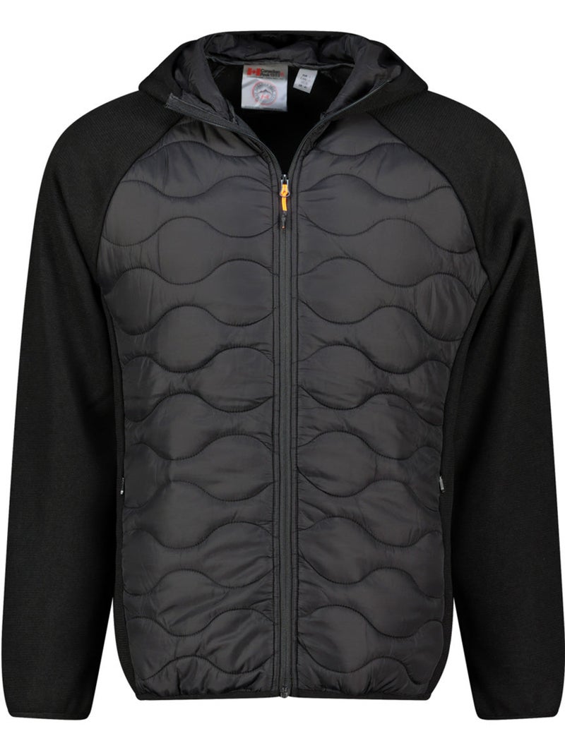 Chaqueta polar gruesa bimaterial con capucha tenessoeak – canadian peak Negro - Kiabi