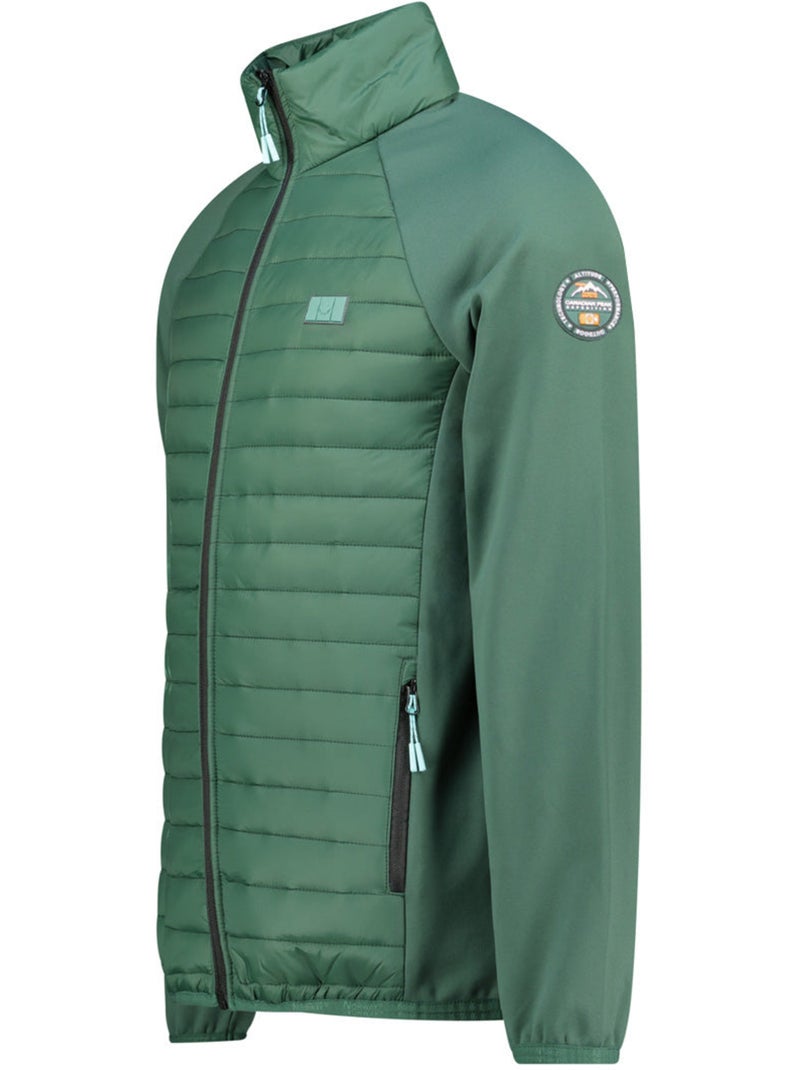 Chaqueta polar gruesa bimaterial touroeak – canadian peak Verde oscuro - Kiabi