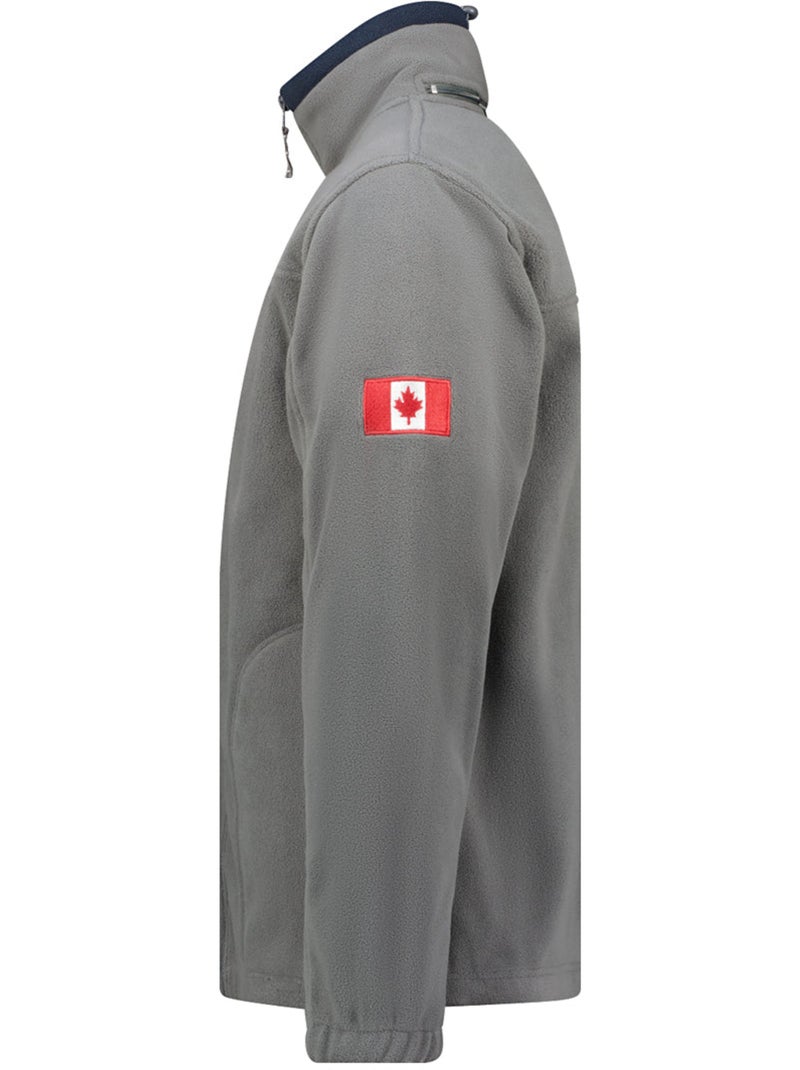 Chaqueta polar gruesa con cremallera ultona – canadian peak Gris oscuro - Kiabi