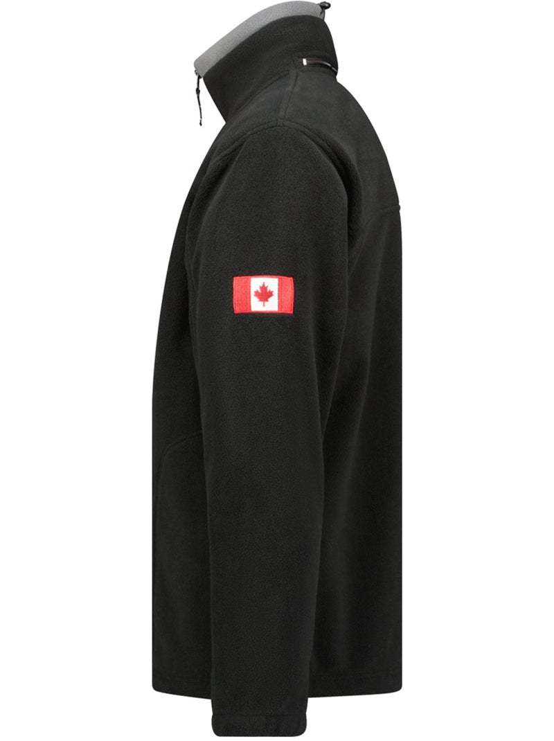 Chaqueta polar gruesa con cremallera ultona – canadian peak Negro - Kiabi