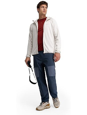 Chaqueta polar ligera capucha montaña hombre senderismo hombre stride stone