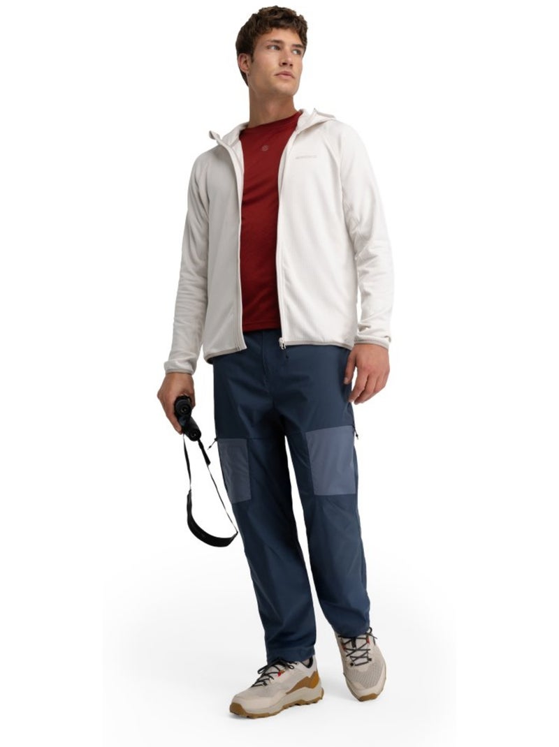 Chaqueta polar ligera capucha montaña hombre senderismo hombre stride stone Beige - Kiabi