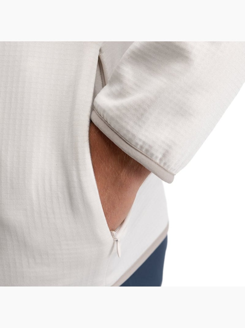 Chaqueta polar ligera capucha montaña hombre senderismo hombre stride stone Beige - Kiabi