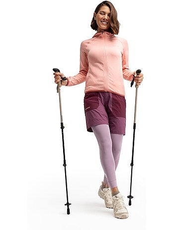 Chaqueta polar ligera capucha montaña mujer senderismo mujer ember