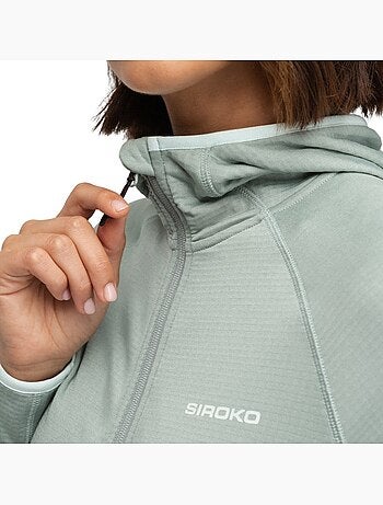 Chaqueta polar ligera capucha montaña mujer senderismo mujer ember