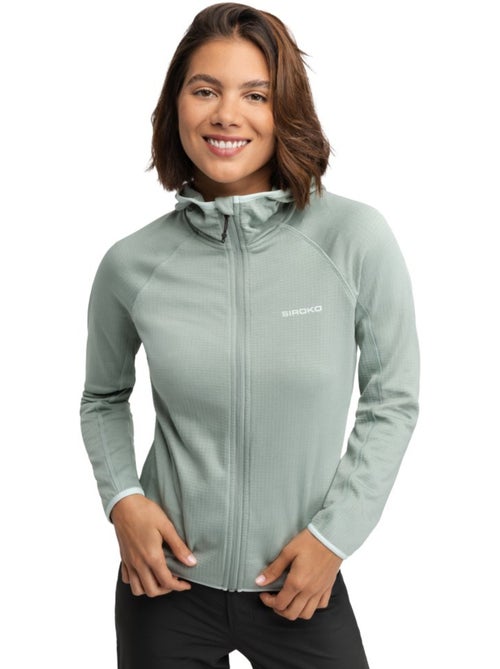 Chaqueta polar ligera capucha montaña mujer senderismo mujer ember - Kiabi Chaqueta polar ligera capucha montaña mujer senderismo mujer ember - Kiabi