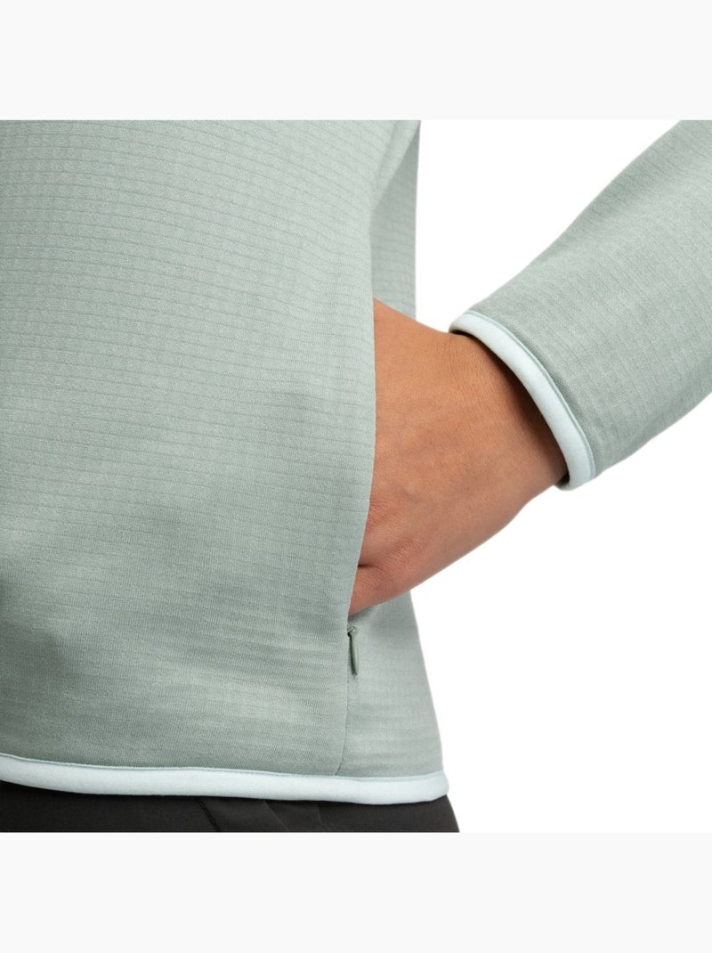 Chaqueta polar ligera capucha montaña mujer senderismo mujer ember Verde - Kiabi