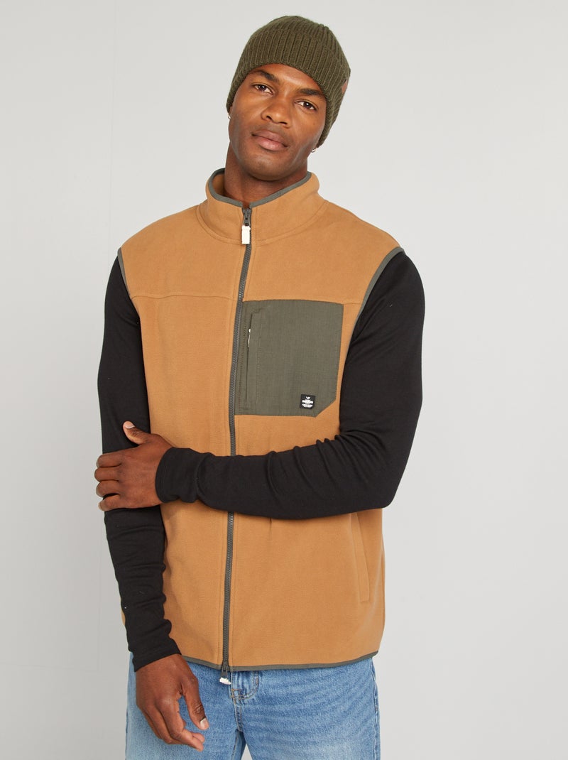 Chaqueta polar sin mangas BEIGE - Kiabi