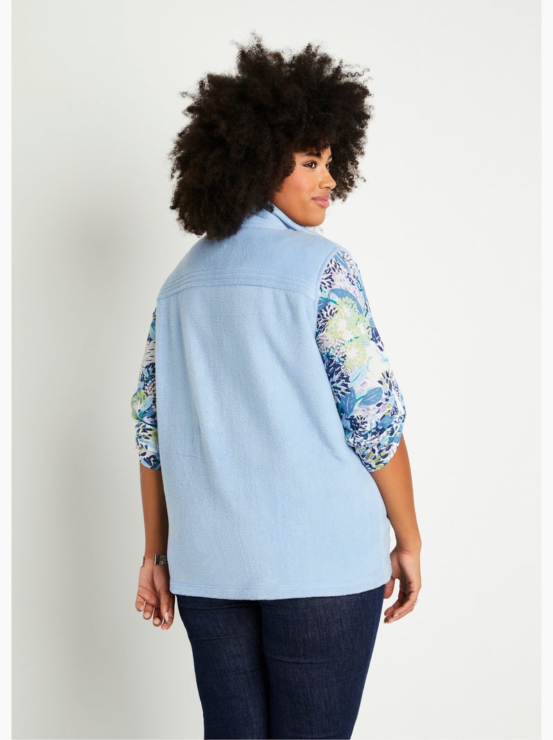 Chaqueta polar sin mangas con cremallera - Afibel Azul - Kiabi