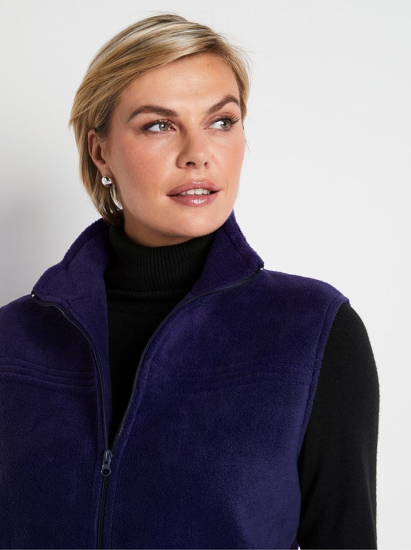 Chaqueta polar sin mangas con cremallera - Afibel Azul marino - Kiabi