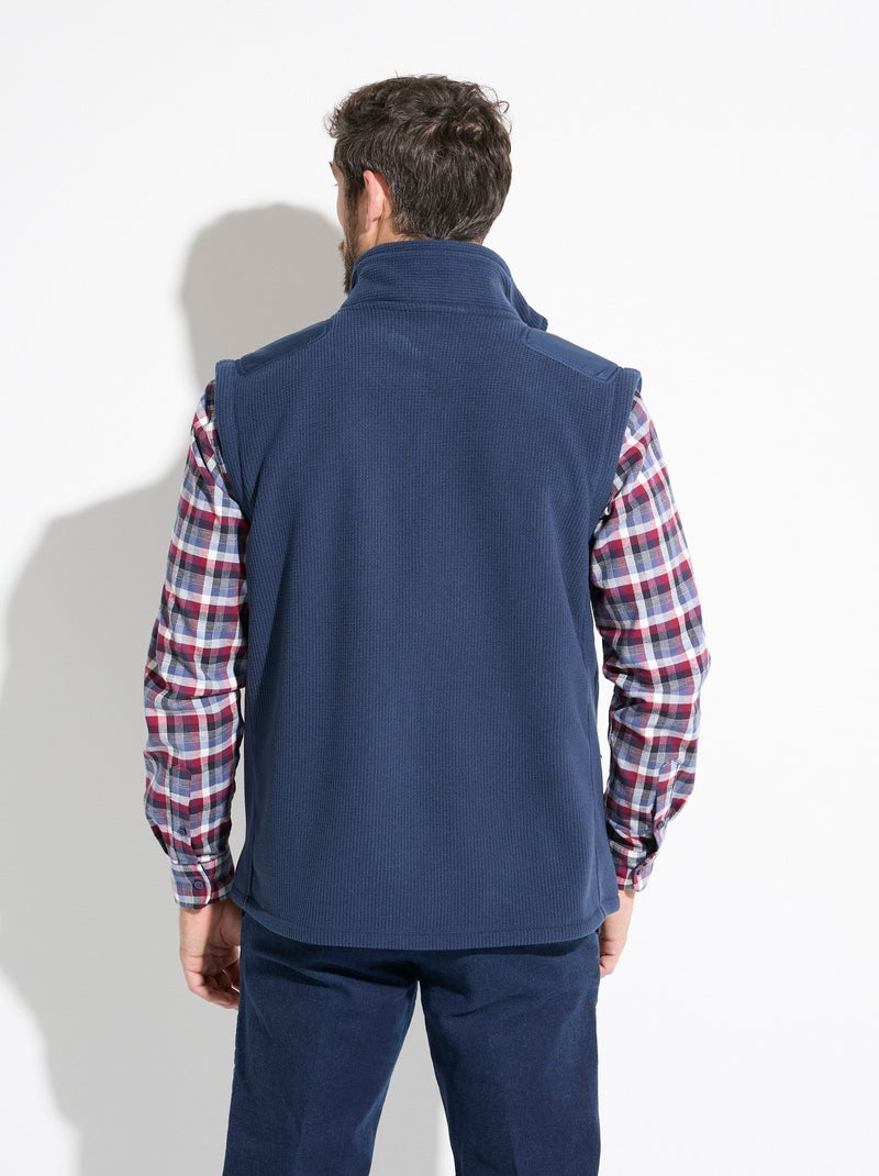 Chaqueta polar sin mangas con cuello alto - Afibel Azul marino - Kiabi