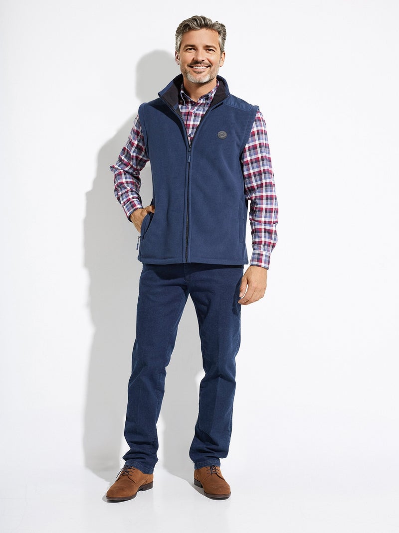 Chaqueta polar sin mangas con cuello alto - Afibel Azul marino - Kiabi