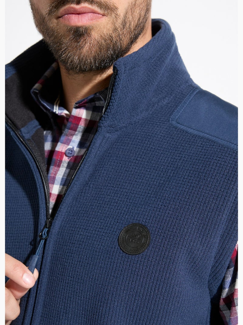 Chaqueta polar sin mangas con cuello alto - Afibel Azul marino - Kiabi