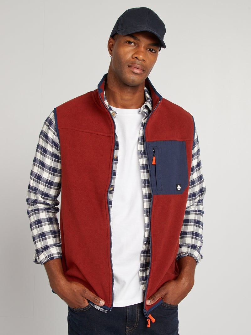 Chaqueta polar sin mangas NARANJA - Kiabi