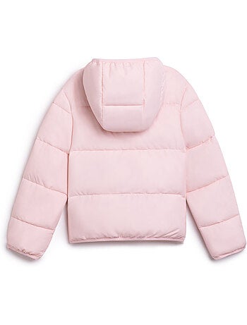 Chaqueta puffer rosa en nylon conguitos