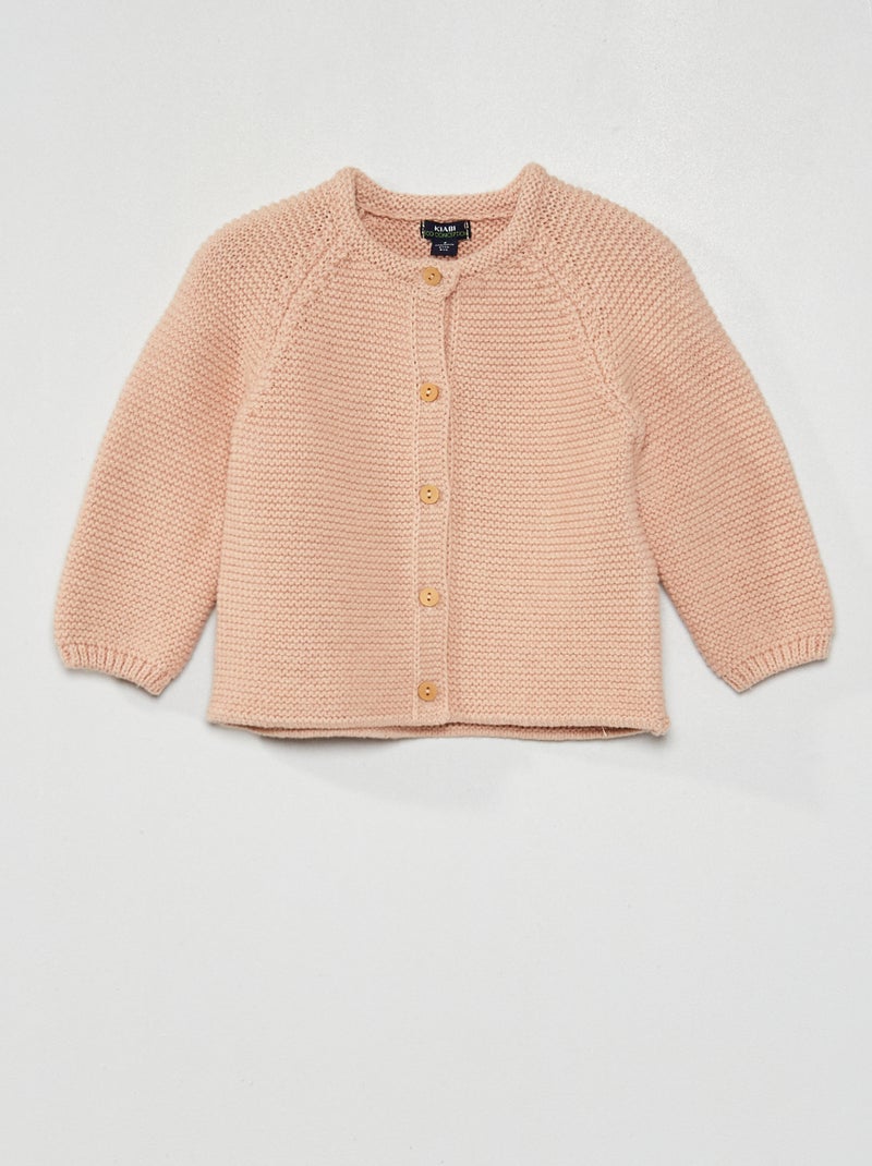 Chaqueta punto bobo BEIGE - Kiabi
