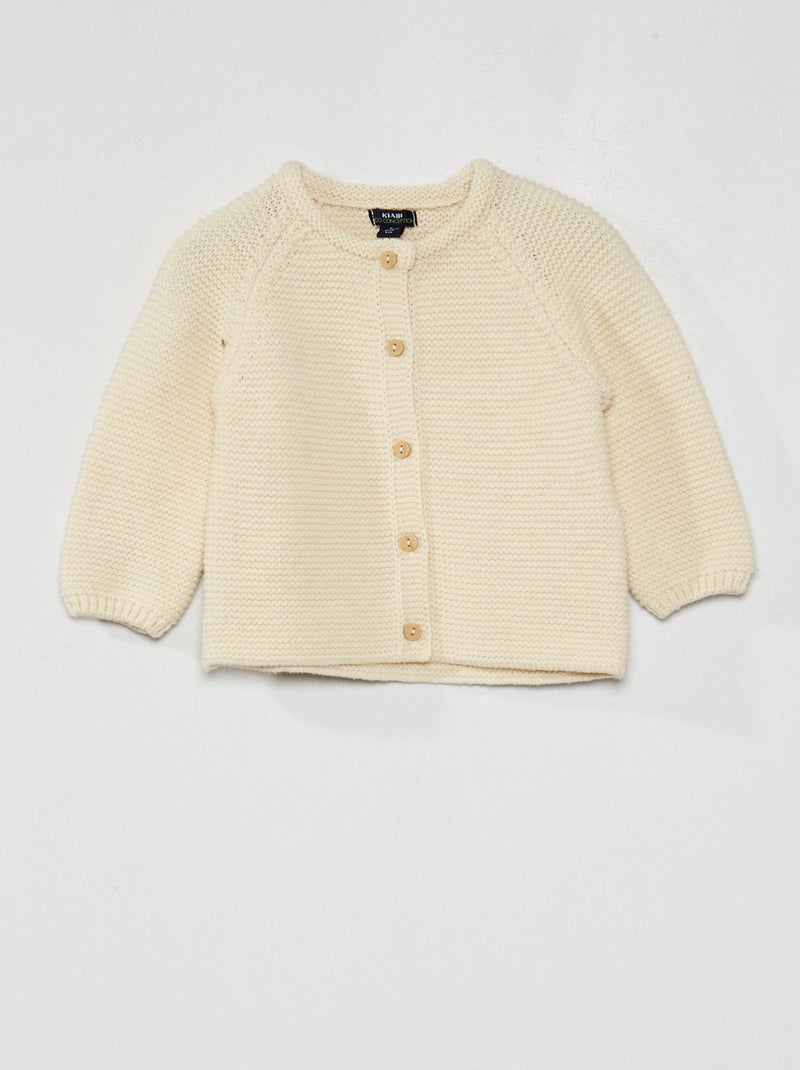 Chaqueta punto bobo BLANCO - Kiabi
