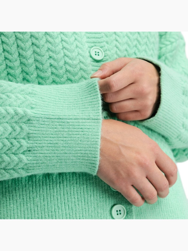 Chaqueta punto cárdigan mujer mujer apollo-w Verde - Kiabi