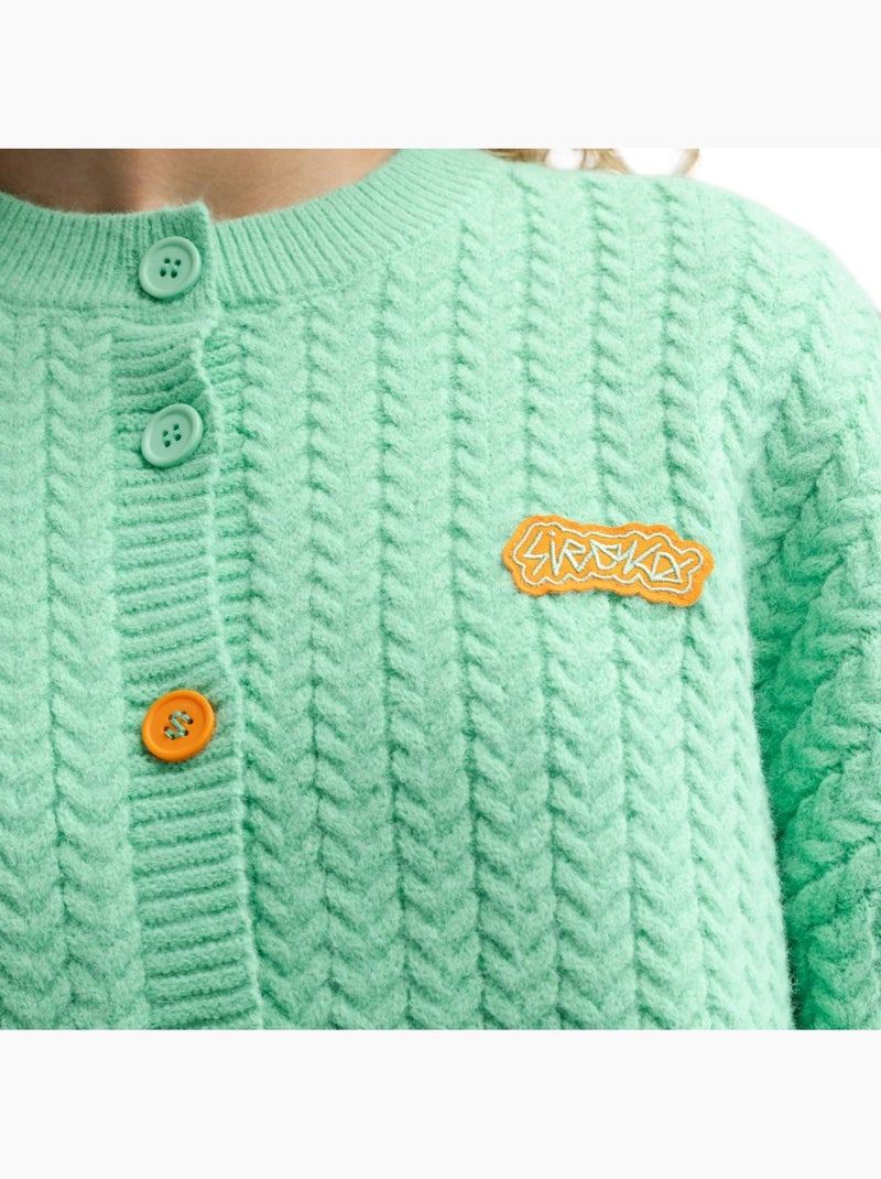 Chaqueta punto cárdigan mujer mujer apollo-w Verde - Kiabi