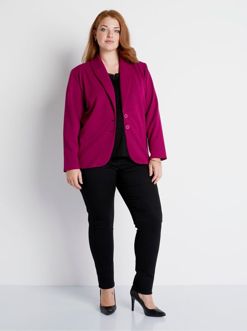 Chaqueta punto fluido cuello chal - Afibel - Kiabi