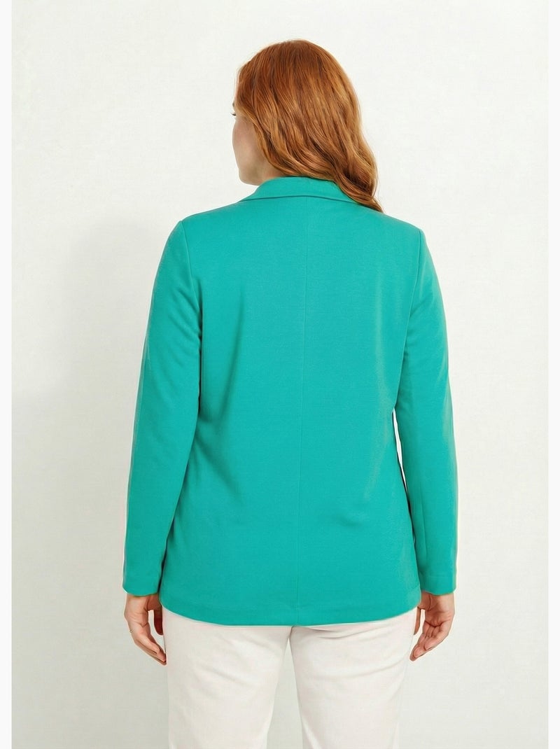 Chaqueta punto recta botones - Afibel Verde - Kiabi