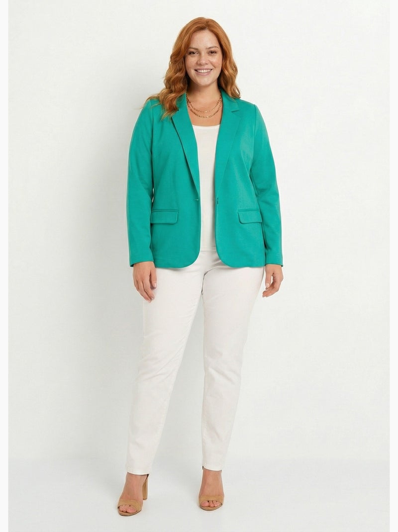 Chaqueta punto recta botones - Afibel Verde - Kiabi