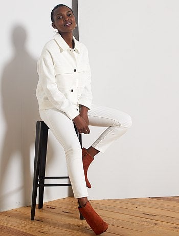 Chaqueta recta de tweed - Kiabi