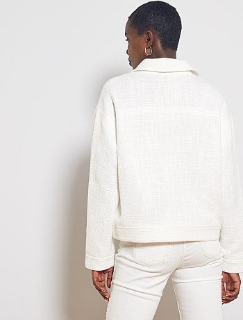 Chaqueta recta de tweed - Kiabi