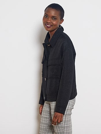 Chaqueta recta de tweed - Kiabi