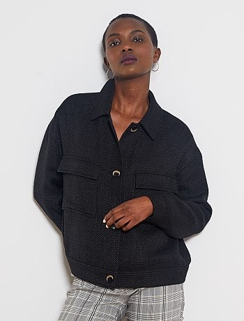 Chaqueta recta de tweed - Kiabi