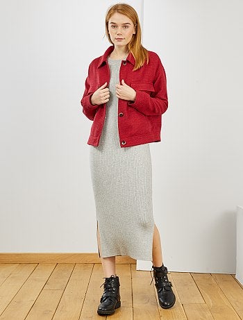 Chaqueta recta de tweed - Kiabi