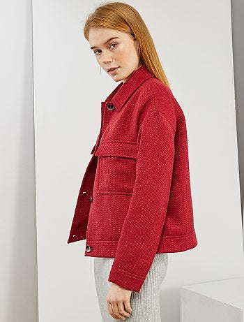 Chaqueta recta de tweed - Kiabi