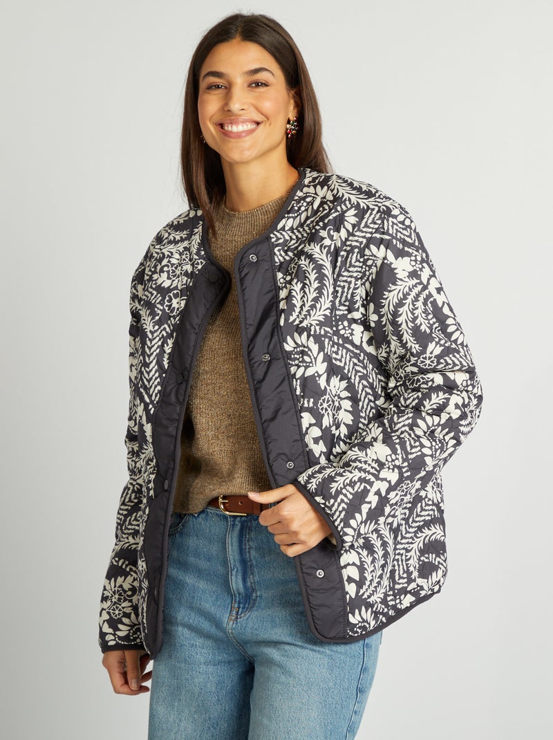 Chaqueta reversible oversize NEGRO - Kiabi