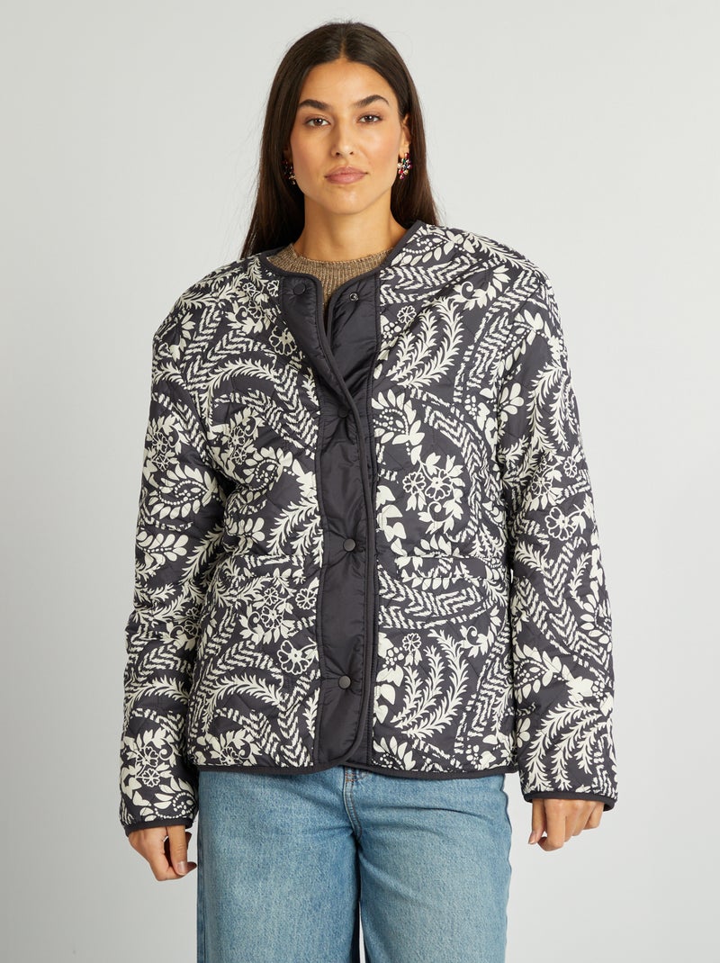 Chaqueta reversible oversize NEGRO - Kiabi