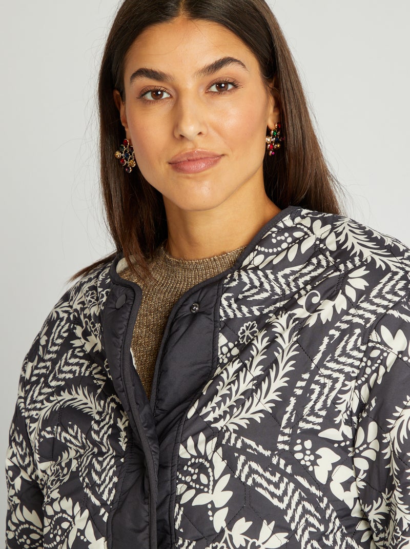 Chaqueta reversible oversize NEGRO - Kiabi