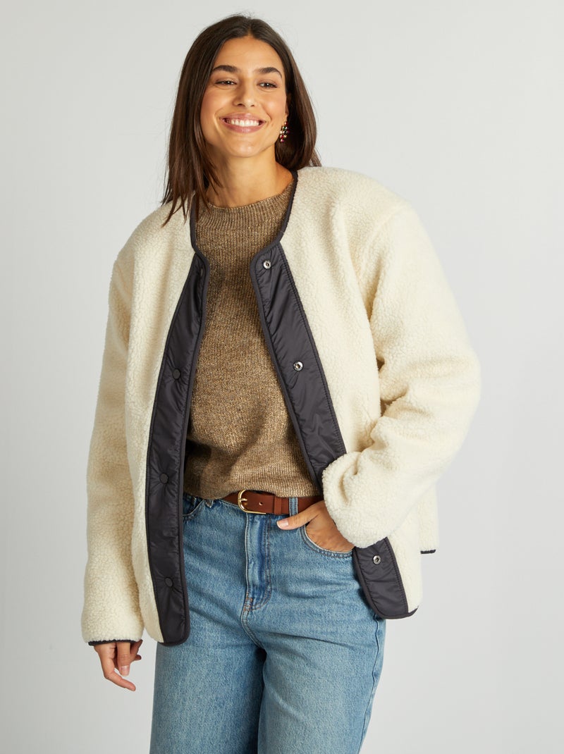 Chaqueta reversible oversize NEGRO - Kiabi