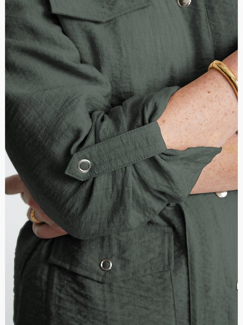 Chaqueta safari de manga larga sin cuello - Afibel - Kiabi