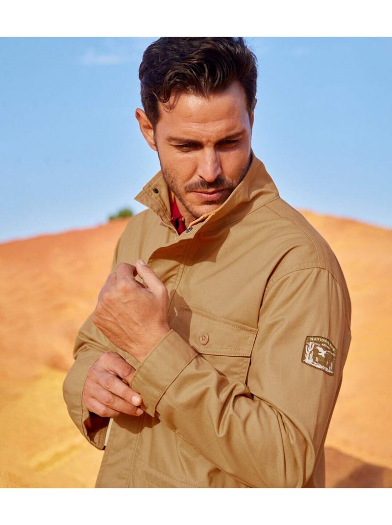 Chaqueta safari de sarga con cuello alto y cierre de cremallera arizona land Amarillo oscuro - Kiabi